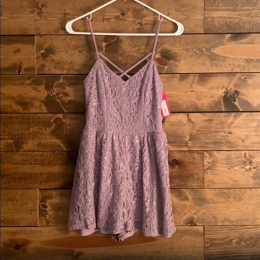 Purple Lace Romper